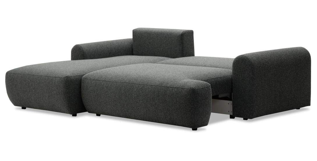 Угловой диван левый Кьянти Графитовый меланж букле