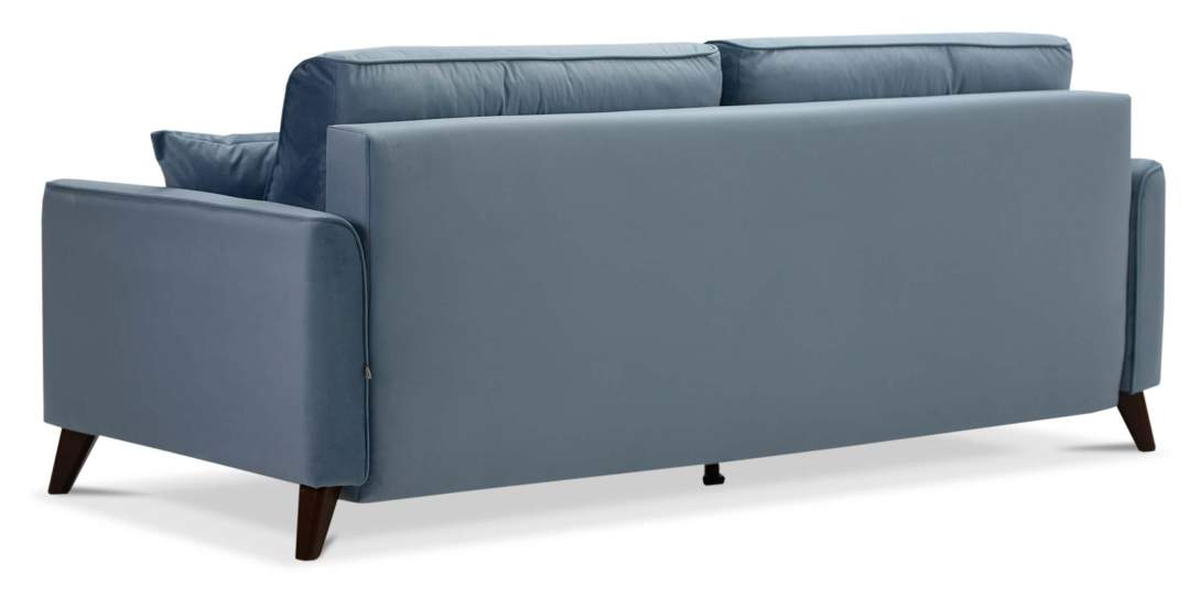 Прямой диван Авилла Голубой велюр