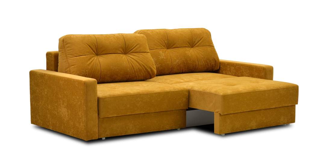 Прямой диван Сити темно-синий шенилл