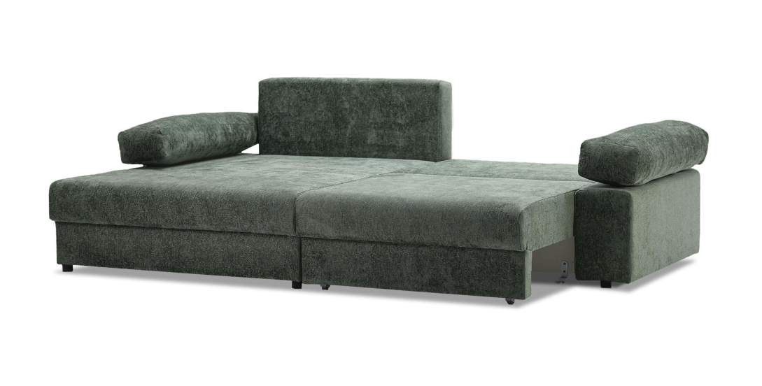 Угловой диван левый Тайлин Зеленый шенилл