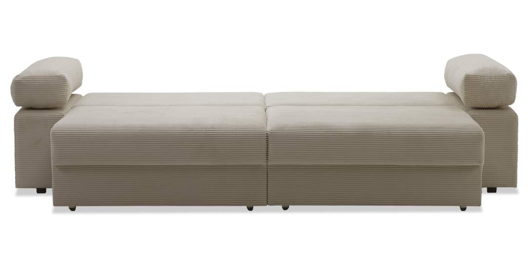 Прямой диван Тайлин кремовый велюр