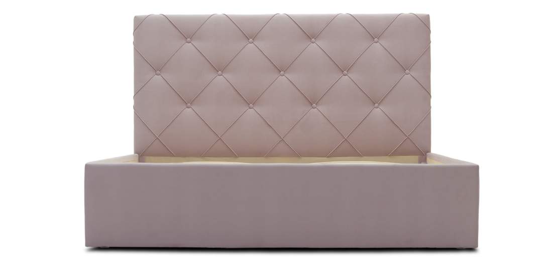 Двуспальная кровать Артэ 140 розовый велюр