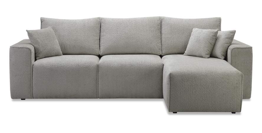 Угловой диван Матье Серо-бежевый шенилл Уцененный