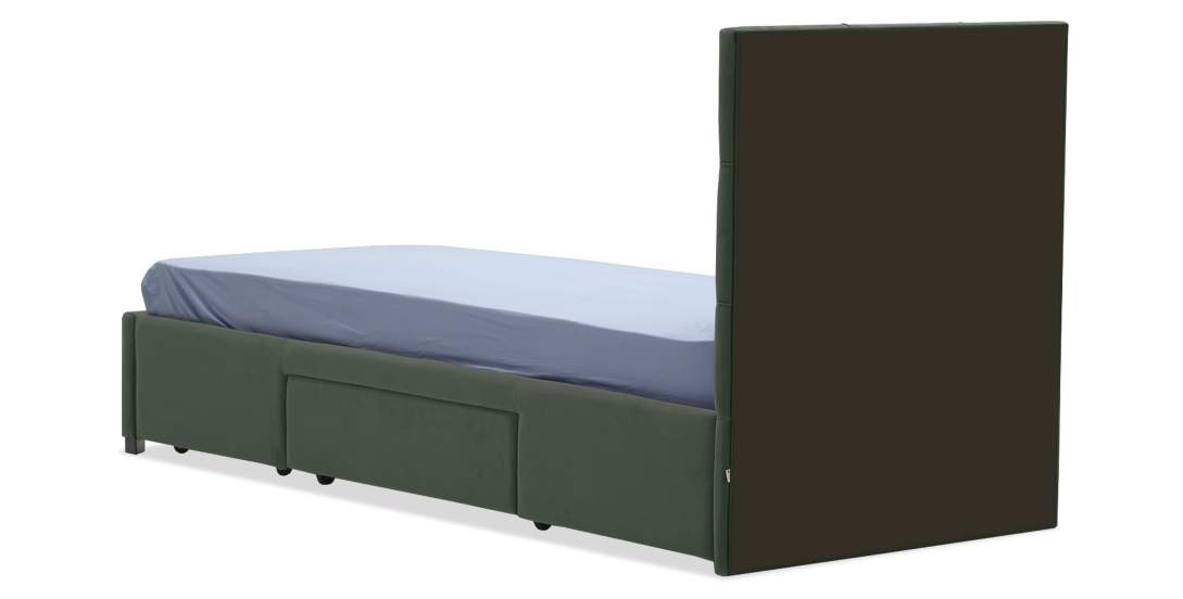 Односпальная кровать Борба 90 зеленый велюр