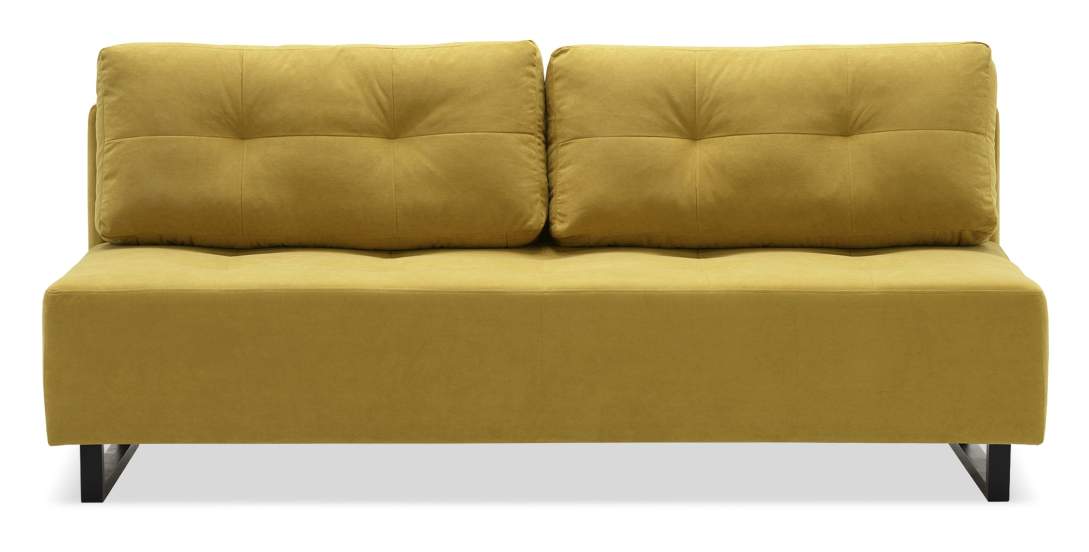 Прямой диван Морма Горчичный велюр