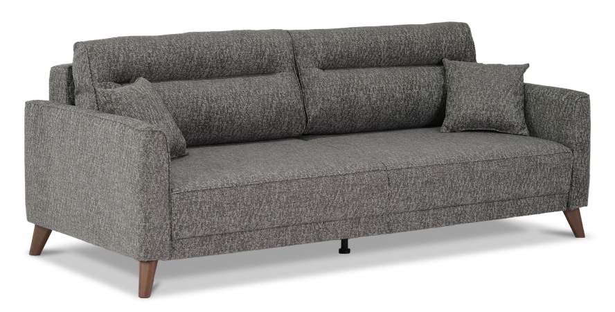 Прямой диван Авилла коричневая рогожка меланж Прямой диван Авилла коричневая рогожка меланж