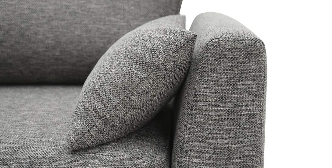 Прямой диван Энгри Графитовый меланж