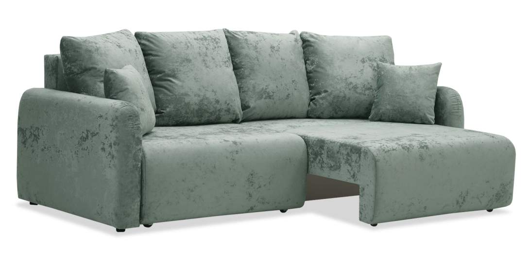 Прямой диван Волда Жемчужно-мятный велюр