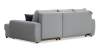 Угловой диван правый Коста светло-серый велюр