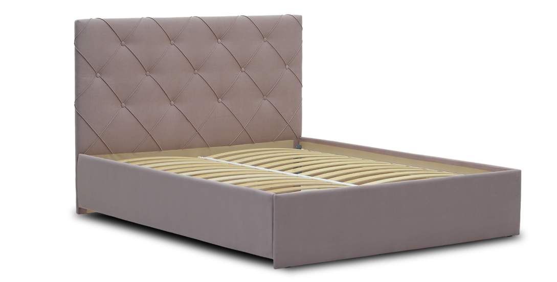 Двуспальная кровать Артэ 140 розовый велюр