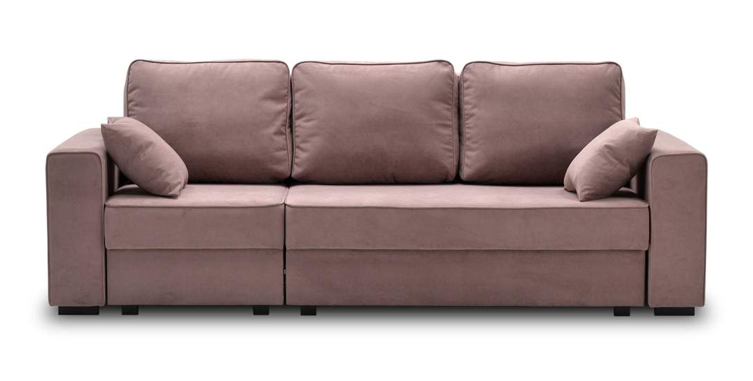 Диван трансформер Астон Пудрово-розовый велюр