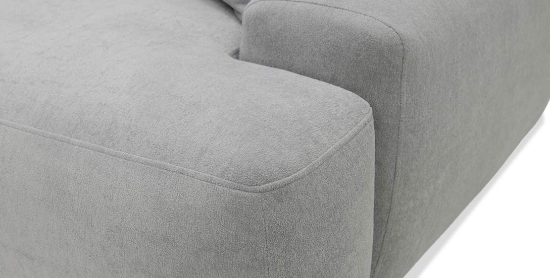 Прямой диван Кьянти 1 дымчатый серый велюр