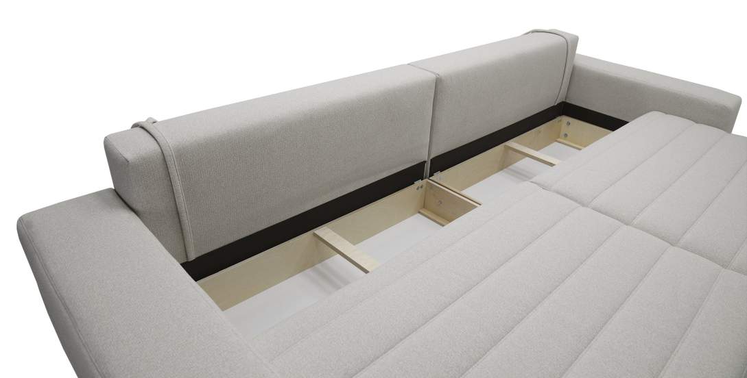 Прямой диван Белес Молочный велюр