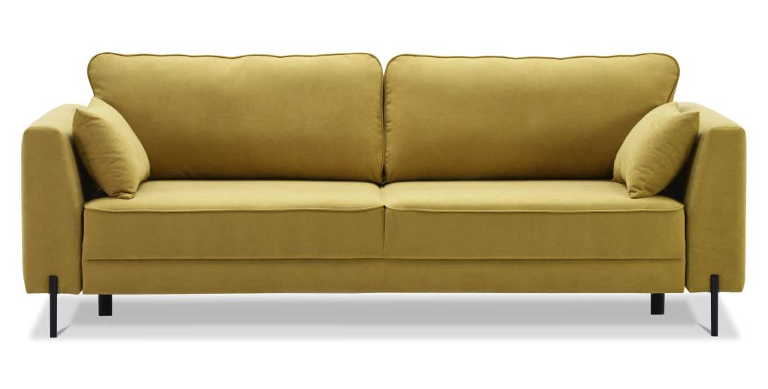 Прямой диван Энгри Горчичный велюр