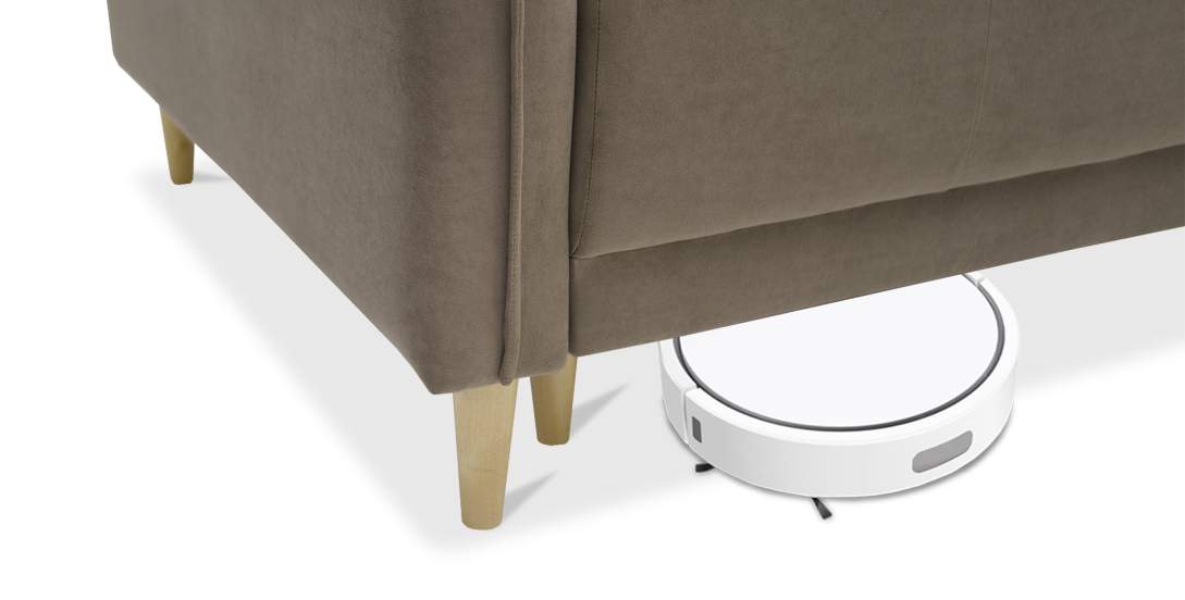 Прямой мини диван Лома 120 Светло-коричневый велюр 