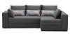 Угловой диван правый Майами антрацитовый велюр Уцененный