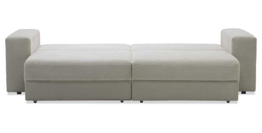 Прямой диван Рица Молочный кремовый велюр 