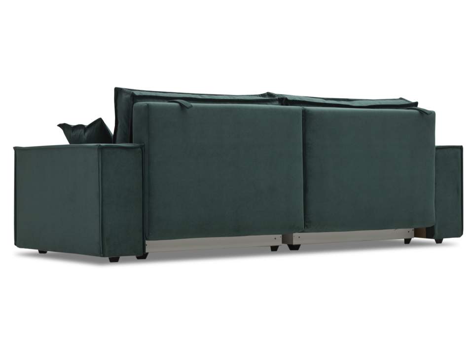Прямой диван Фабио изумрудный велюр 