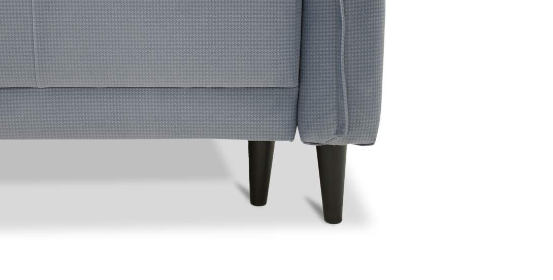 Прямой мини диван Лома 120 серо-синий велюр 