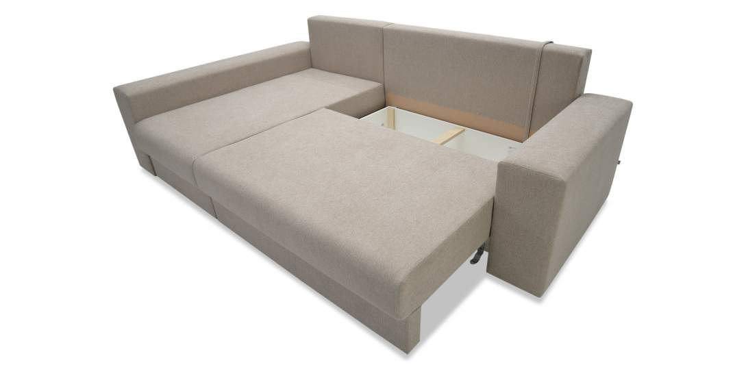 Угловой диван левый Майами Бежевый шенилл