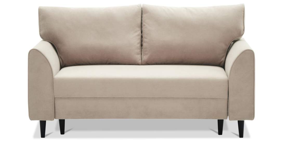 Прямой мини диван Касита 140 бежевый велюр