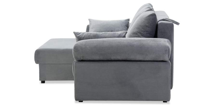 Угловой диван правый Тайлин Cтальной велюр Угловой диван правый Тайлин Cтальной велюр