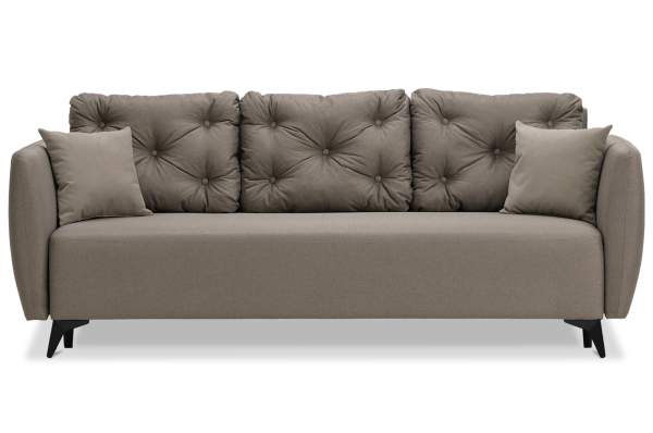 Прямой диван Тиволи коричневая рогожка