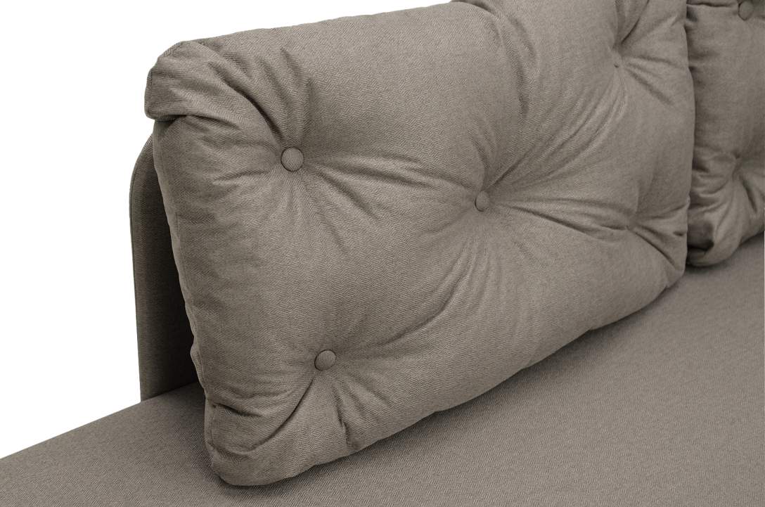 Угловая кушетка Тиволи 190 коричневая рогожка