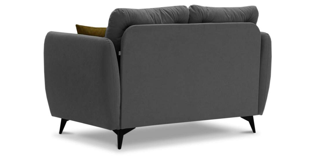 Прямой диван-кушетка Тиволи 120 Серый велюр 