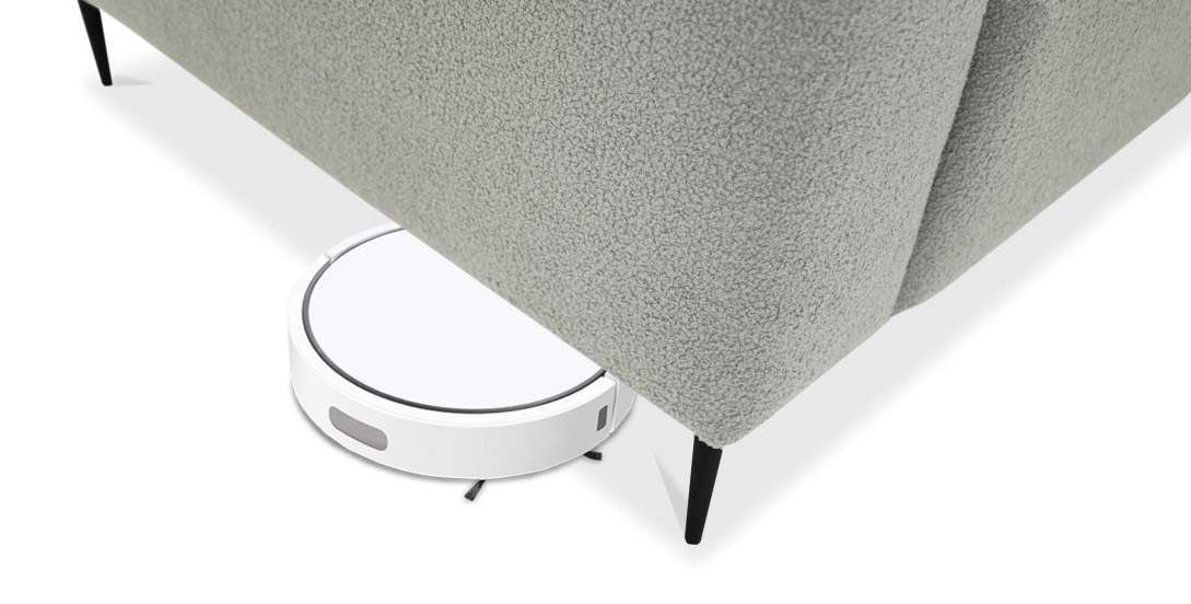 Угловой диван Вебер Серебристый букле Уцененный