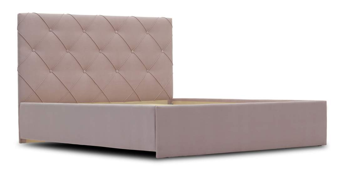 Двуспальная кровать Артэ 140 розовый велюр