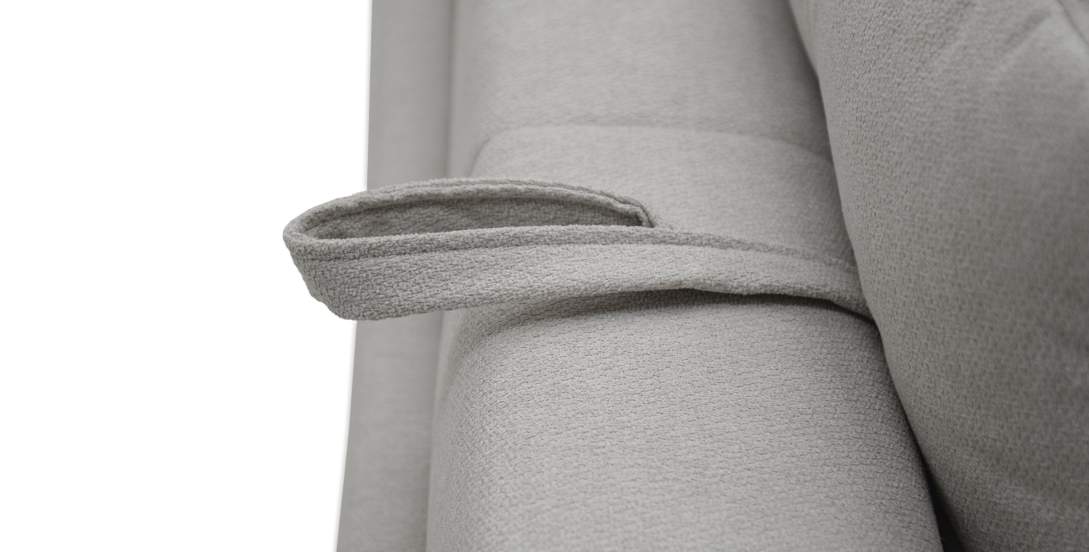 Прямой диван Энтон 1 Пепельный велюр