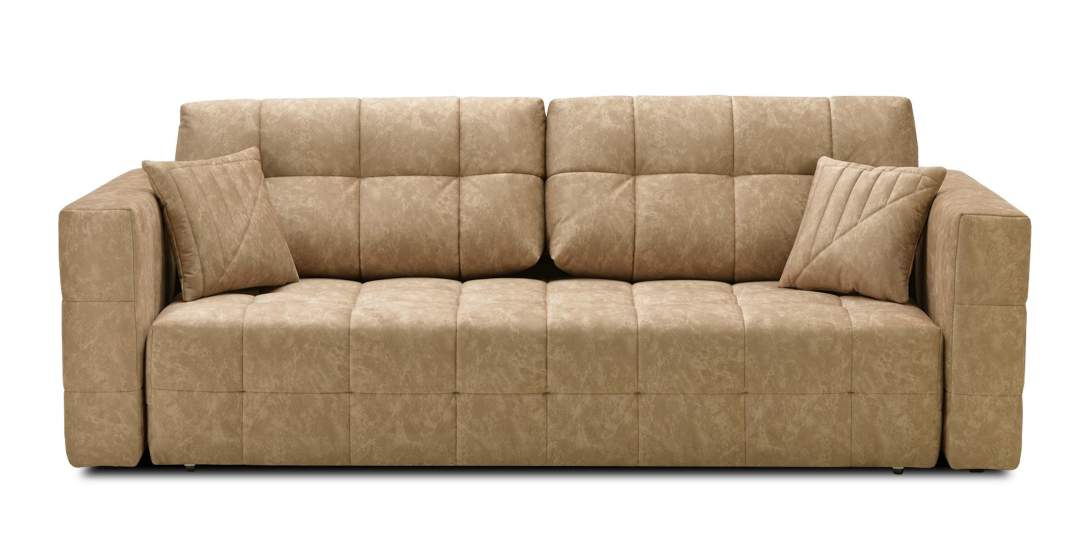 Прямой диван Энзо песочный велюр