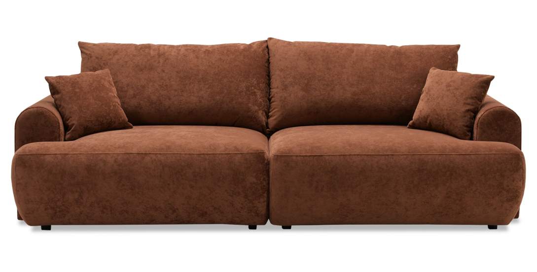 Прямой диван Кьянти Терракотовый велюр 