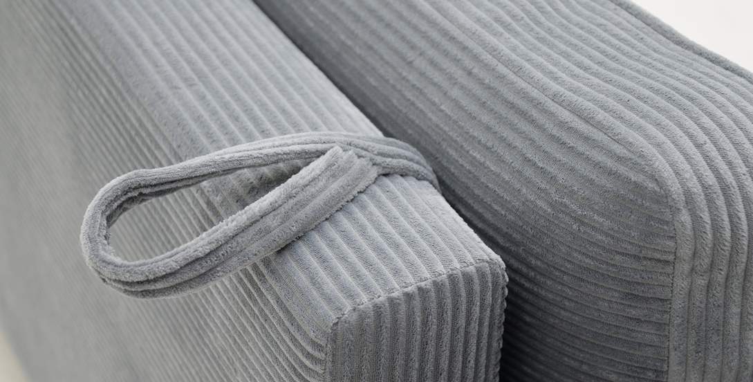 Прямой мини диван Гизела 140 серый велюр