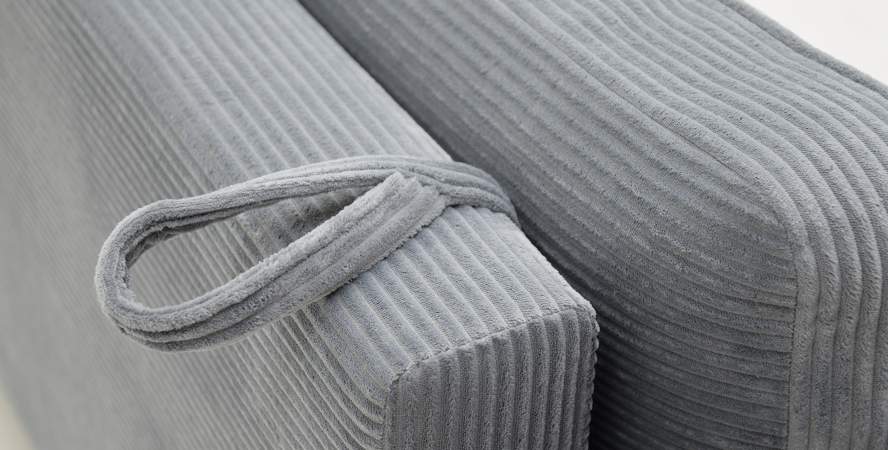 Прямой мини диван Гизела 140 серый велюр