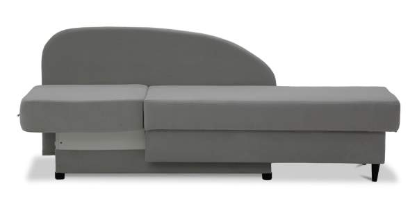 Угловая кушетка левая Иби светло-серый велюр
