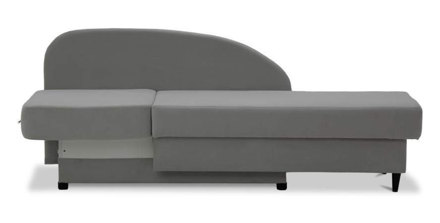 Угловая кушетка левая Иби светло-серый велюр