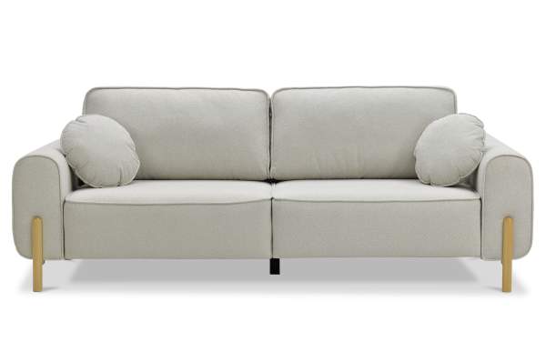 Прямой диван Тельда айвори велюр