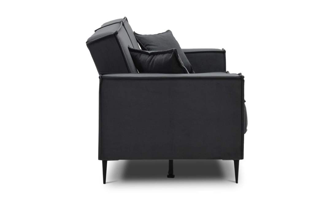 Прямой диван Авиньон Серый велюр