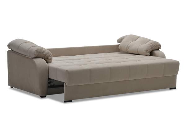 Прямой диван Вестон бежевый велюр