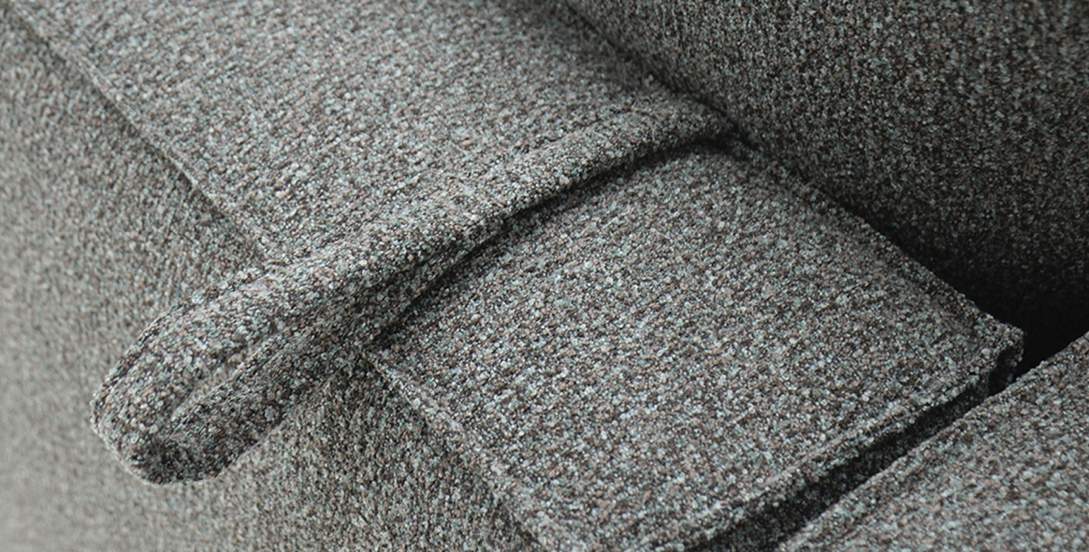 Угловой диван правый Рейф Графитовый меланж букле