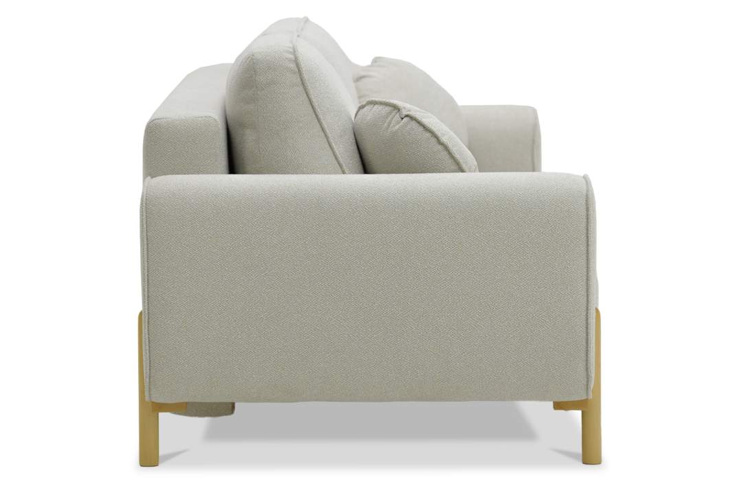 Прямой диван Тельда айвори велюр