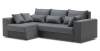 Угловой диван левый Майами Графитовый велюр Уцененный
