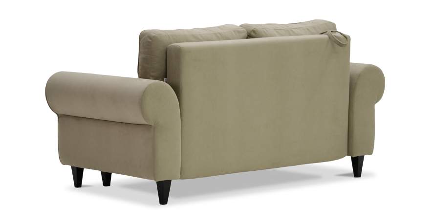 Прямой мини диван Гизела 120 песочный велюр