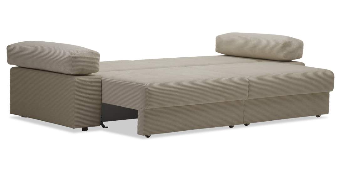 Прямой диван Тайлин кремовый велюр