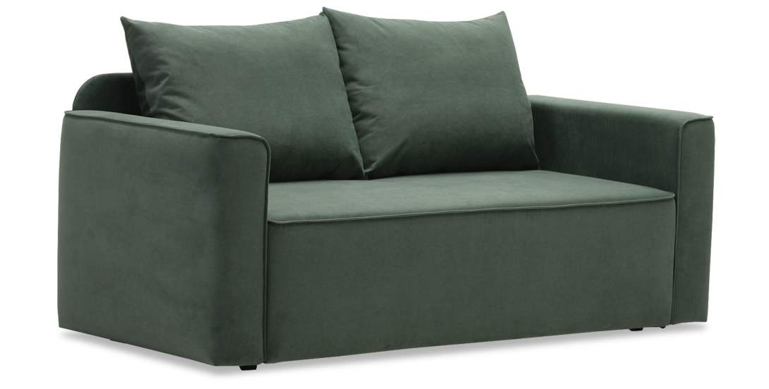 Прямой мини диван-кушетка Мокка Оливковый велюр 