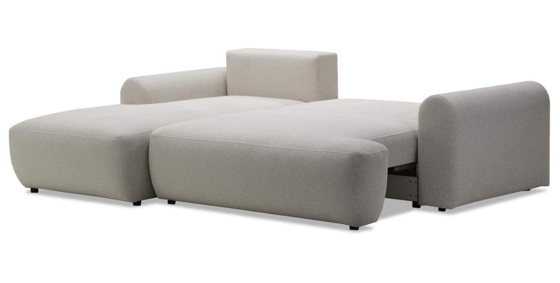 Угловой диван левый Кьянти Серо-бежевый велюр