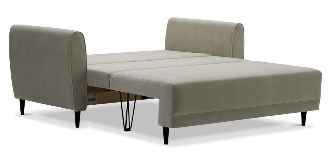 Прямой мини диван Калано 120 Айвори велюр