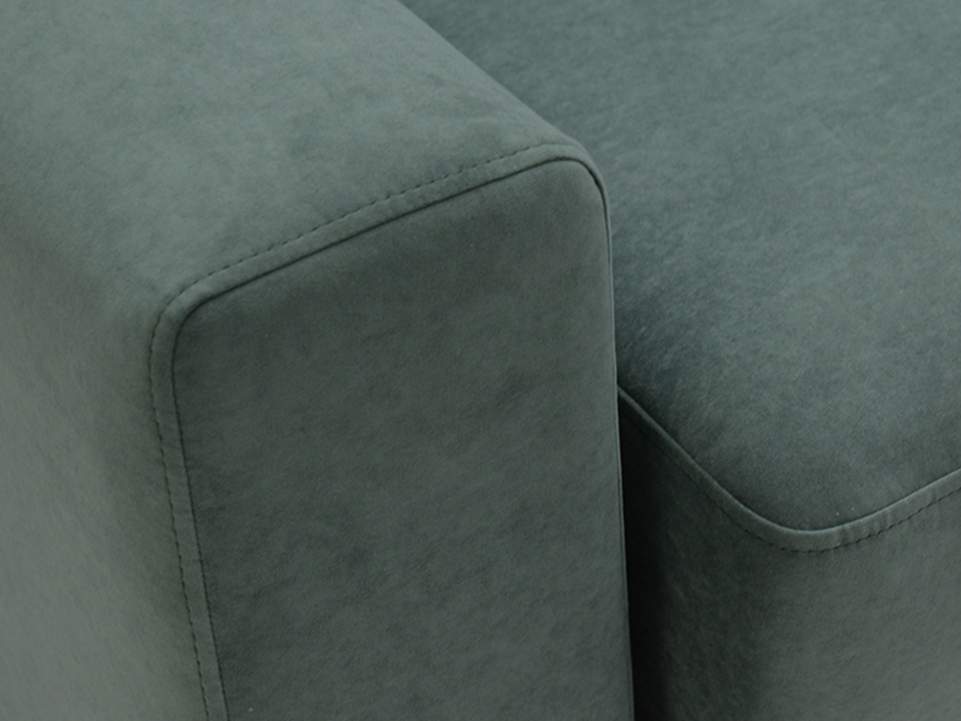 Угловой диван правый Вегас изумрудный велюр